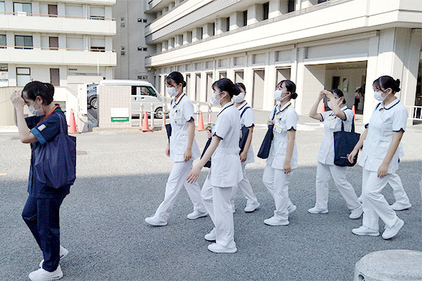 実習からの帰り道。